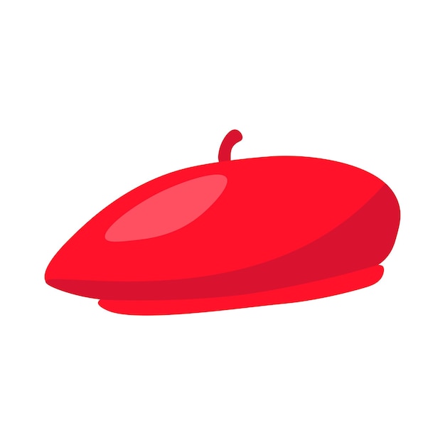 Calle de dibujos animados plana artista francés icono de sombrero rojo Ilustración