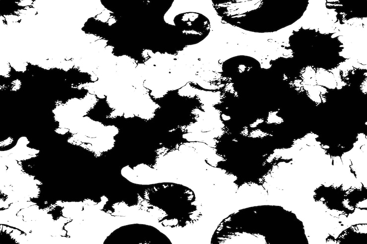Vector calma acuarela en blanco y negro con textura sin costuras fondo