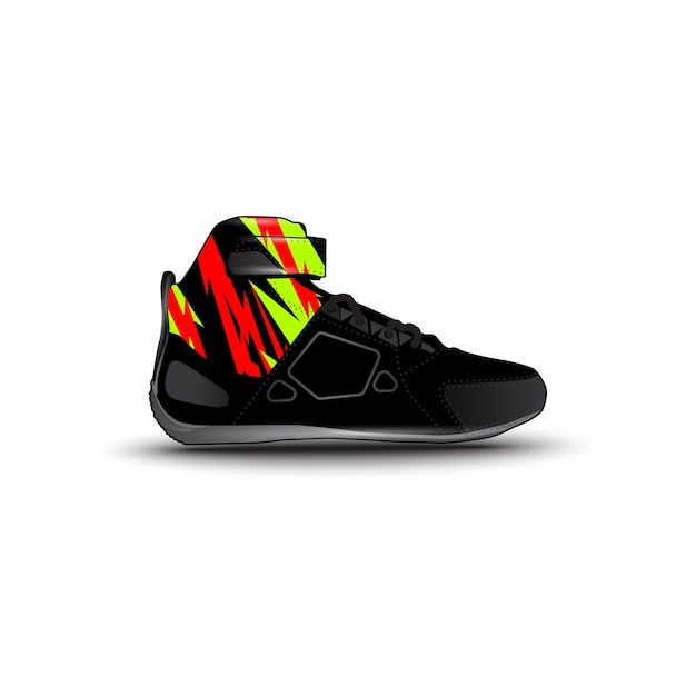 Vector calzado deportivo con motivos abstractos de vectores de carreras