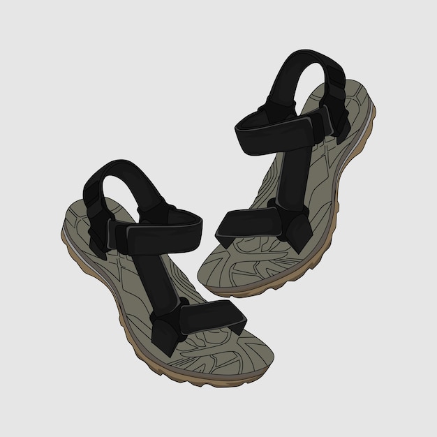 Calzado de montaña Imagen y ilustración vectorial
