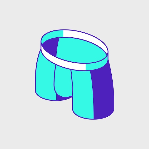 Calzoncillos boxer ilustración vectorial isométrica