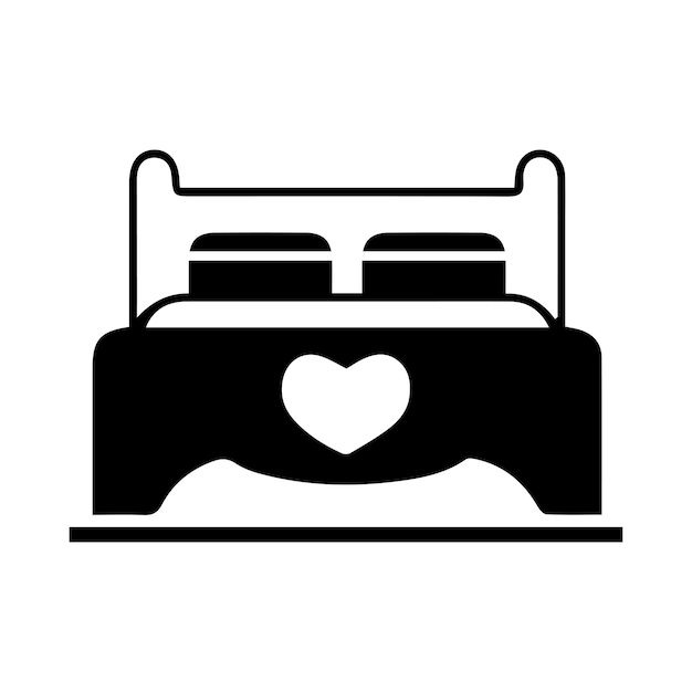 cama amor cama amor cama pareja cama cama con el icono del corazón