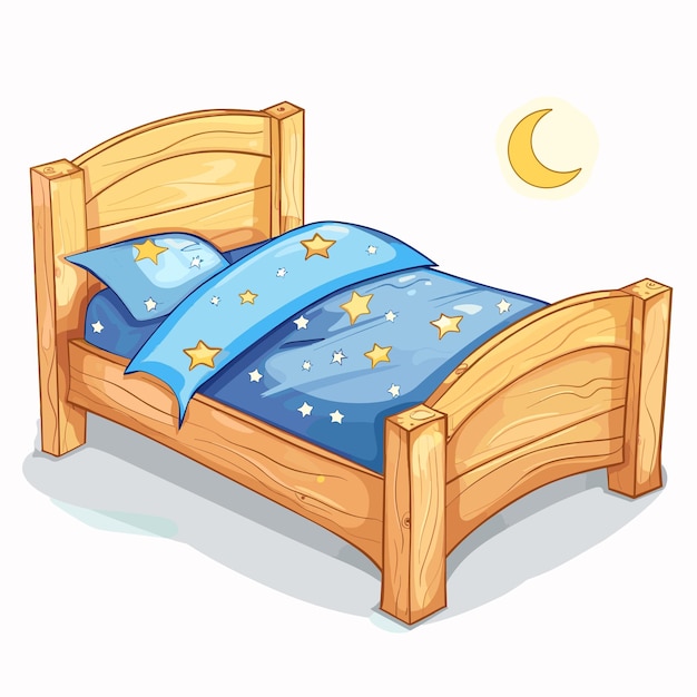 Vector cama de bebé vectorial sobre un fondo blanco ia generativa