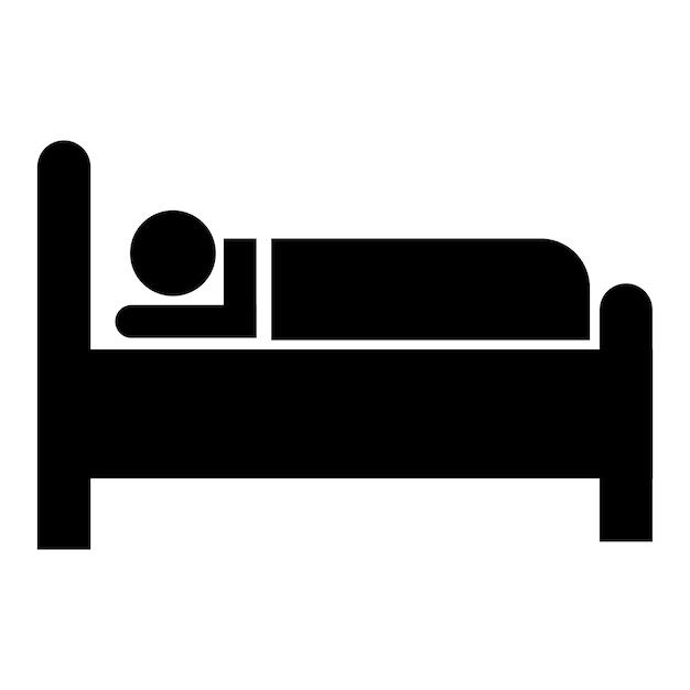 Cama icono logo vector plantilla de diseño