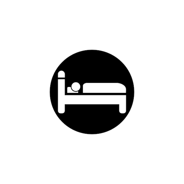 Cama icono Muebles Vector ilustración diseño plano