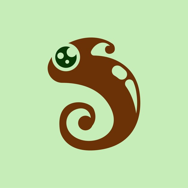 Camaleón Animal Logo Diseño Concepto Vector Reptil Logo Diseño Vector