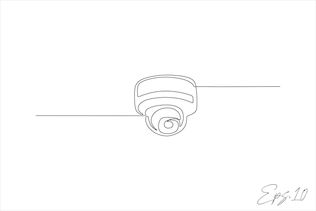 cámara de CCTV de línea continua