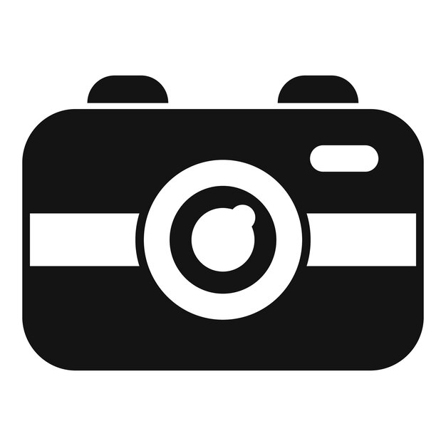 Cámara digital capturando recuerdos icono de fotografía estilo sencillo