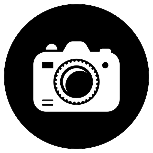 cámara en estilo plano ilustración vectorial concepto de negocio simple pictograma en fondo aislado