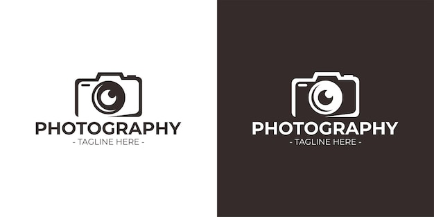 Cámara Fotografía Logo Iconos Vector Plantilla Dos Concepto