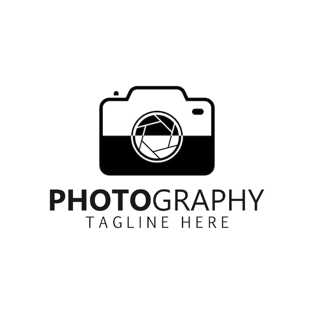 Cámara fotográfica logo lente de cámara y digital