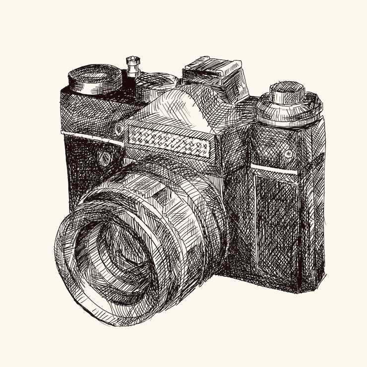 Vector cámara retro de la película
