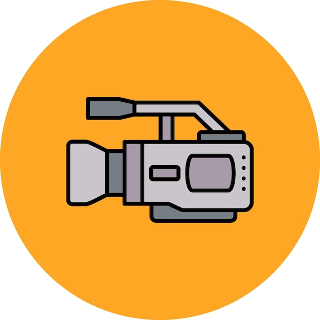 una cámara de video con una cámara de vídeo en ella