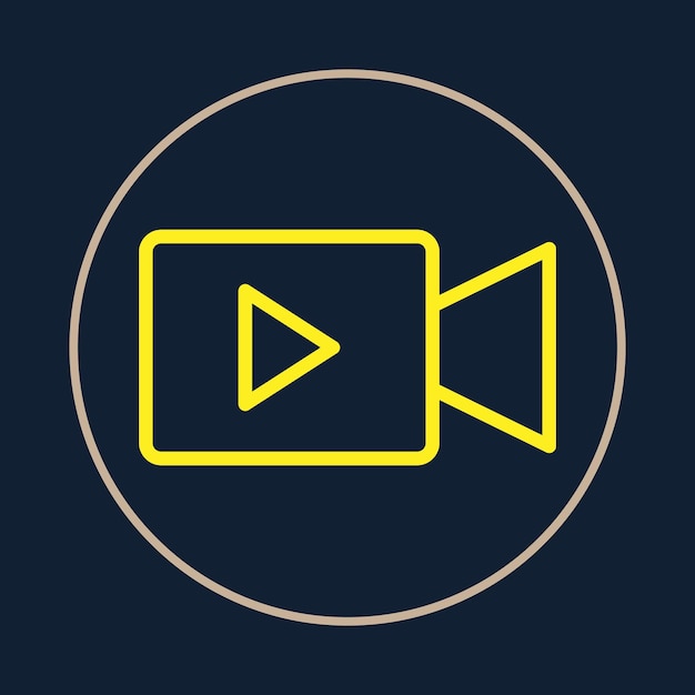La cámara de video es un icono de moda, una ilustración vectorial abstracta y suave, una obra de arte colorida y un diseño hermoso.
