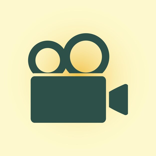 La cámara de video es un icono de moda, una magnífica ilustración vectorial abstracta, obras de arte coloridas y un diseño encantador.