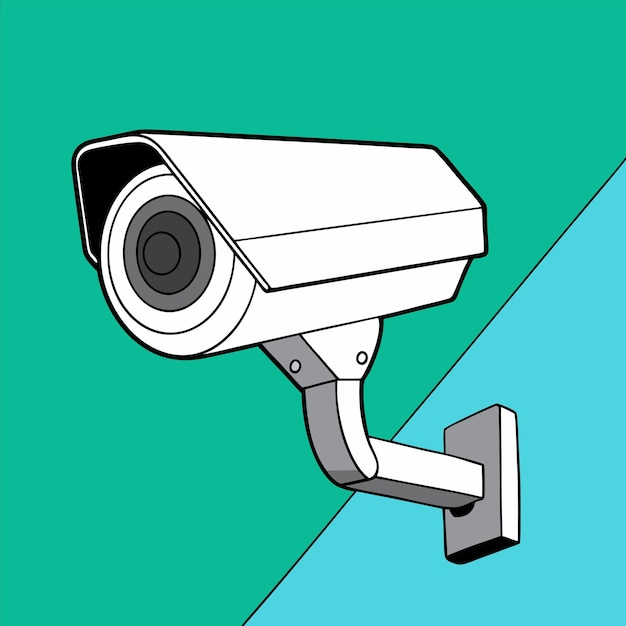 una cámara de video con un fondo verde que dice cámara de seguridad