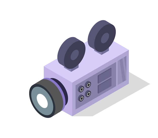 cámara de video isométrica