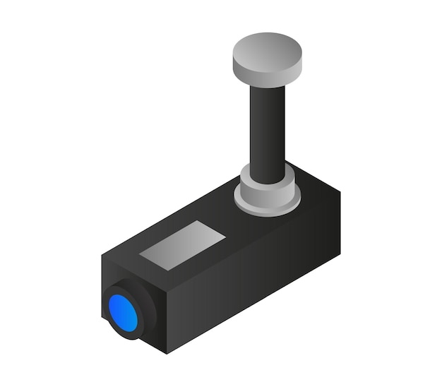 Cámara de videovigilancia isométrica