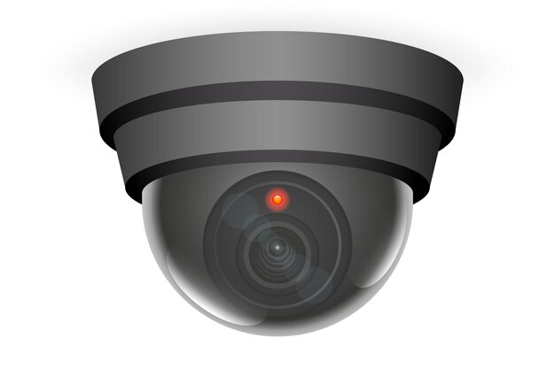Cámaras de cúpula de vigilancia diseños negros con luces indicadoras rojas que representan monitoreo de seguridad grabación de video sistemas de CCTV tecnología de privacidad y equipos de seguridad para entornos modernos