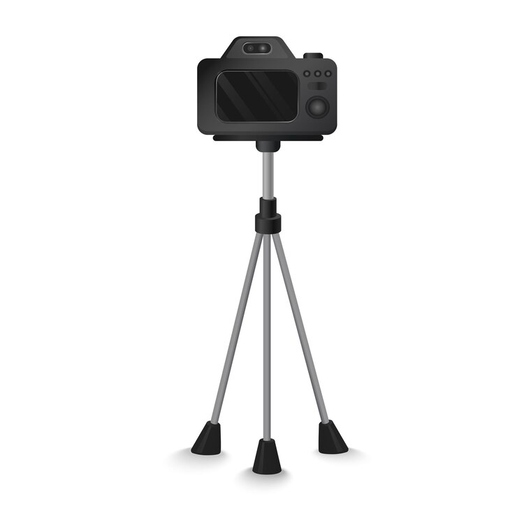 Vector cámaras de vídeo con trípode