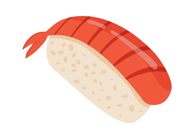 Camarones cocidos Icono de mariscos Ilustración vectorial