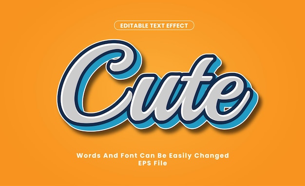 Se cambia la fuente y la palabra de efecto de texto lindo editable
