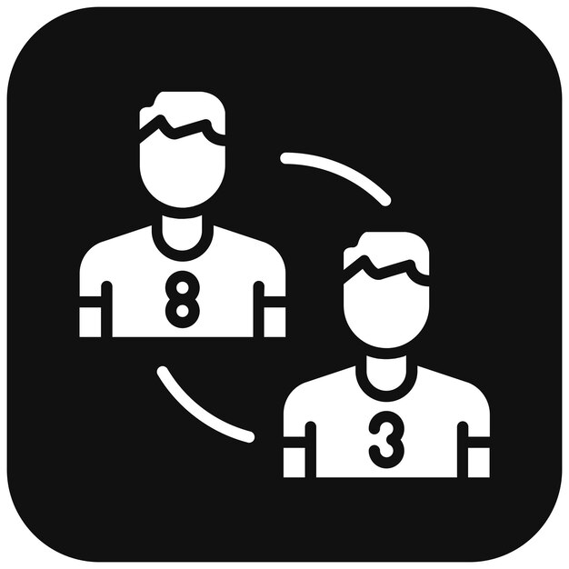 Cambiar el icono del vector del jugador Se puede usar para el conjunto de iconos de Rugby