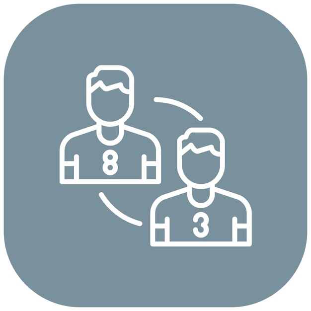 Cambiar el icono del vector del jugador Se puede usar para el conjunto de iconos de Rugby