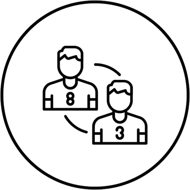 Cambiar el icono del vector del jugador Se puede usar para el conjunto de iconos de Rugby