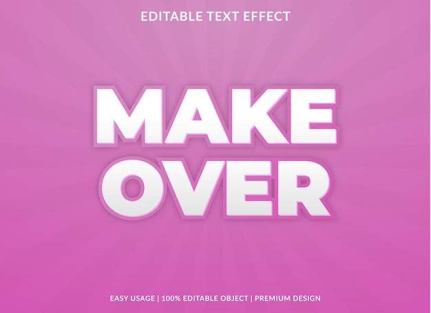 cambiar la plantilla de efecto de texto editable vector premium