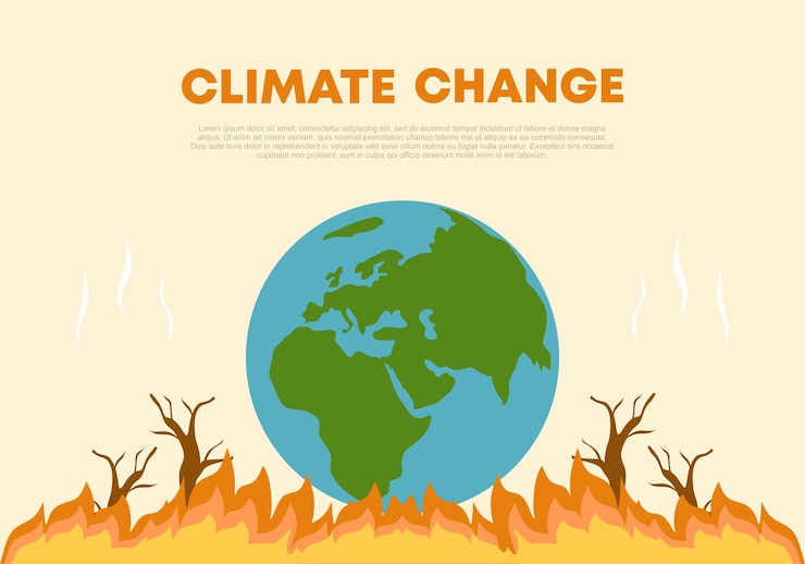 El cambio climático y salvar el planeta poster background Día Mundial del Medio Ambiente biotecnología una ciudad en el planeta