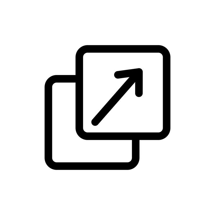 Vector cambio de tamaño del icono configurado botón vectorial de pantalla aerodinámica escalable de gran tamaño signo de ventana maximizar o extender la escala del icono de la imagen botón de pantalla completa en estilo negro lleno y delineado