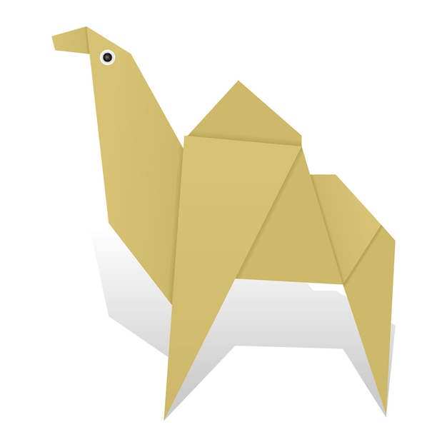 Vector camello de origami