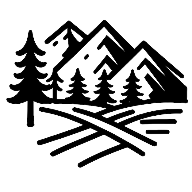 Caminata por los bosques de las montañas Svg
