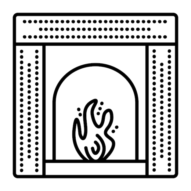 Caminera vectorial de línea negra