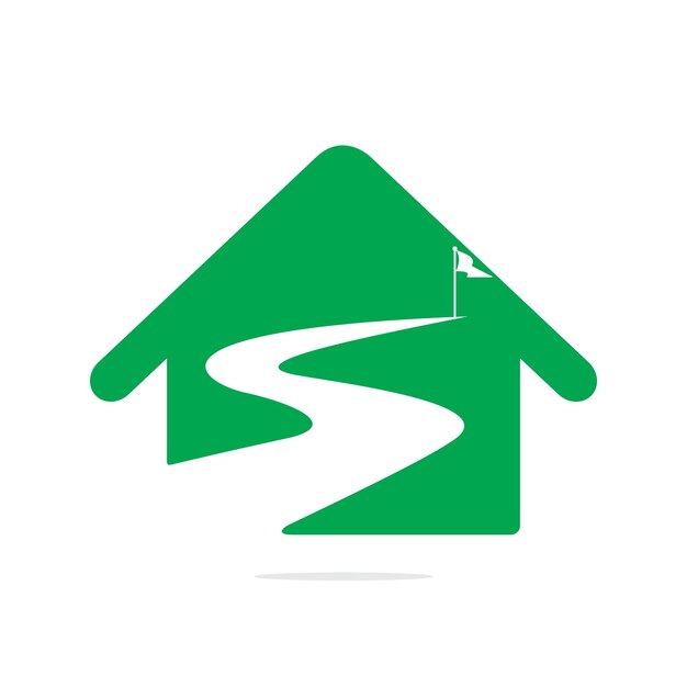 Camino al diseño de logotipo de vector de éxito