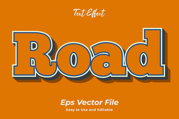 Camino de efecto de texto Fácil de usar y editable vector premium