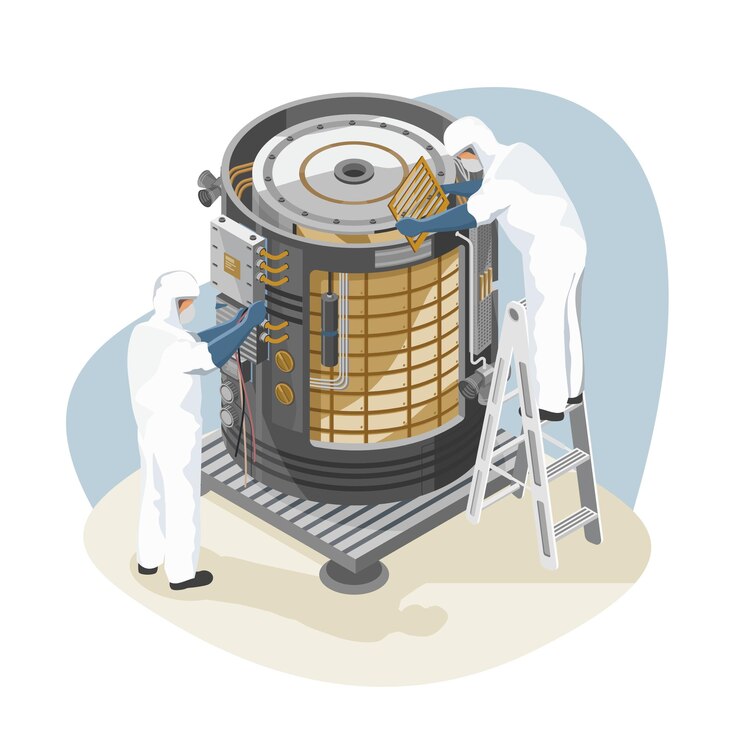 Vector camión mediano en el espacio de trabajo de la casa