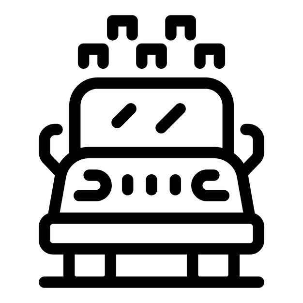 El camión monstruo aplastando coches dejando iconos de escombros