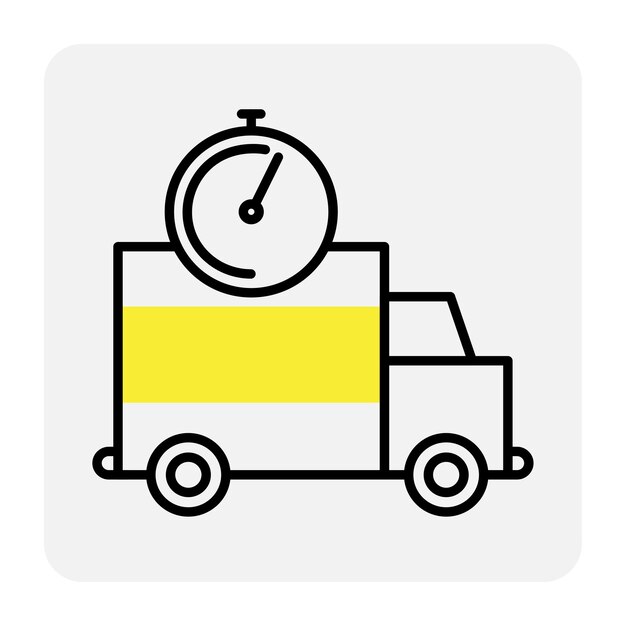 camión reloj. Símbolo de entrega. ilustración vectorial EPS 10.