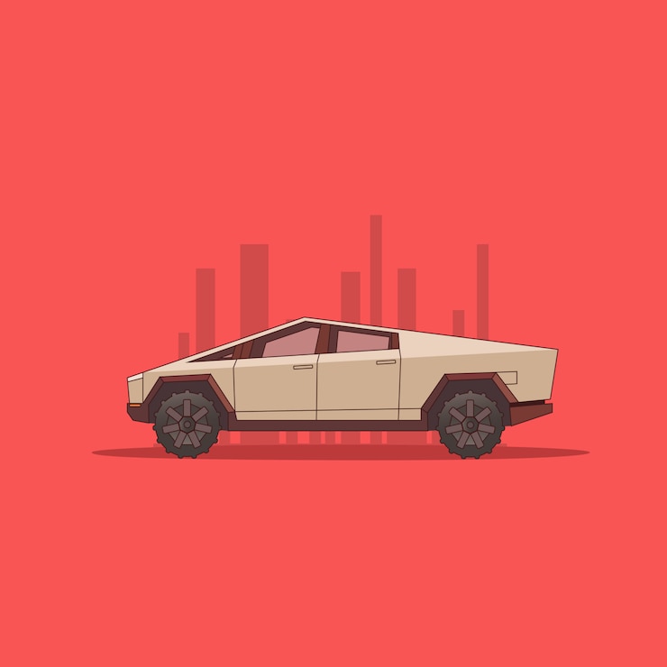 Vector camioneta futurista
