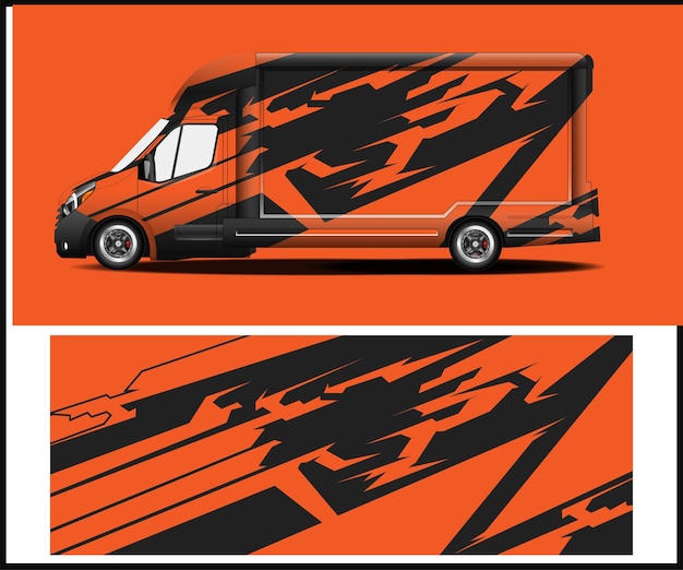 Una camioneta naranja y negra tiene las palabras "fuego" en el costado.