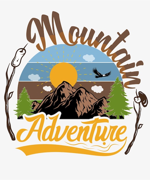 camisa de aventuras en la montaña