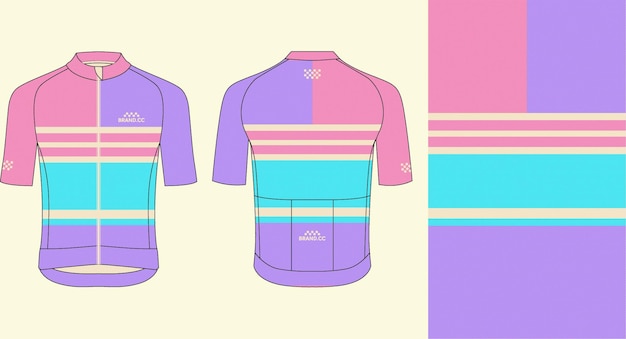 una camisa colorida con un diseño a rayas en el frente