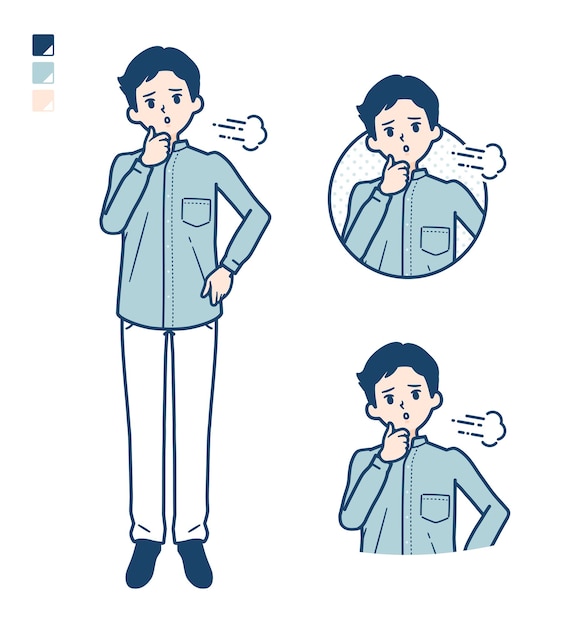 Camisa de cuello alto simple mansigh