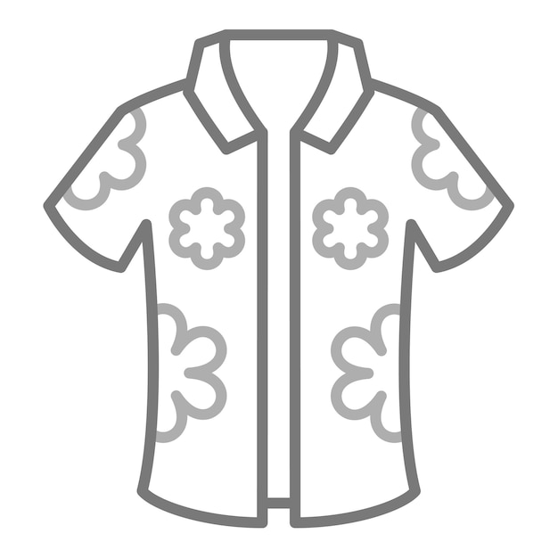 Vector una camisa con un diseño de flores en ella y una camisa blanca con un diseño de flores en la parte delantera