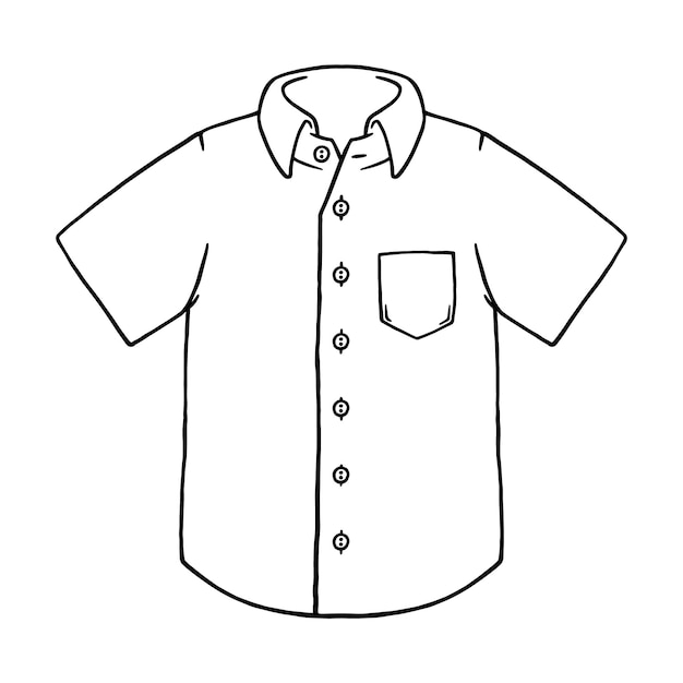 camisa formal linda de dibujos animados para colorear