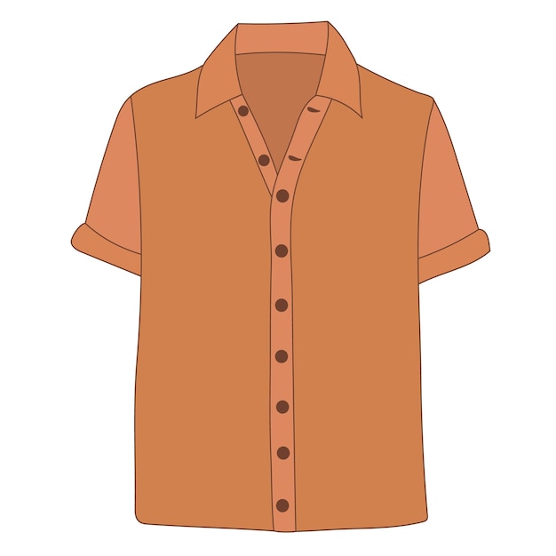 Vector camisa de hombre aislada vectorial sobre un fondo blanco