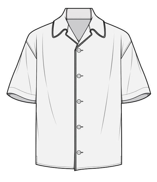 una camisa con una maqueta de ilustrador de cuello