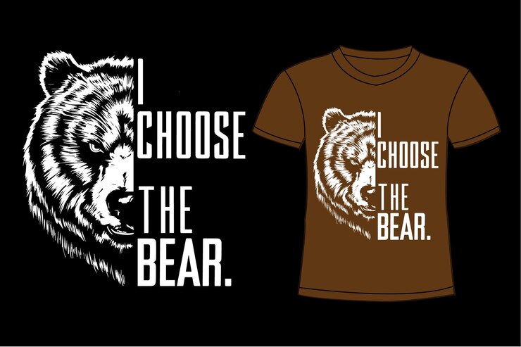 una camisa marrón con las palabras elegir elegir el oso